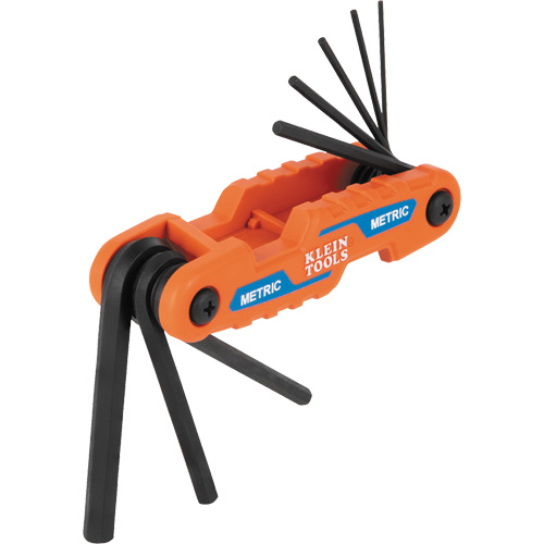 Jeu de cl&eacute;s hexagonales pliant et compact, 8 mcx, M&eacute;trique NTL Industrial