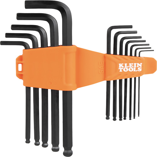 L-Style Ball-End Hex Key Wrench Set, 12 Pcs., Imperial NTL Industrial