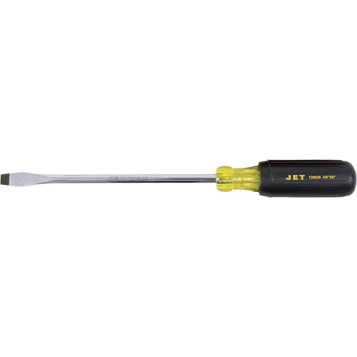 JKSS-8R Slot Screwdriver, 3/8" Tip, Round, 8" L, Cushion Grip Handle NTL Industrial