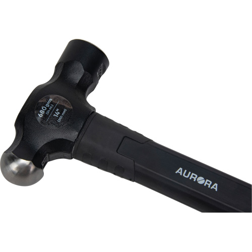 Marteau &agrave; panne ronde, Poids de la t&ecirc;te 24 oz, Face Ordinaire, Prise Fibre de verre NTL Industrial