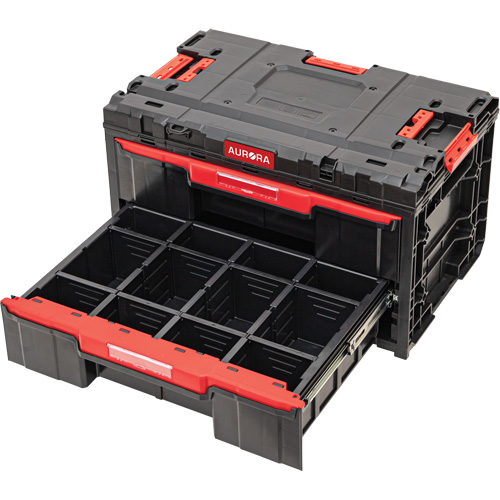 Arx&reg; 2-Drawer Toolbox, 23-1/10" x 15" x 13-2/5", Black NTL Industrial