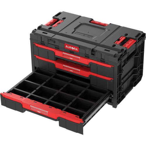 Arx&reg; 3-Drawer Toolbox, 23-1/10" x 15" x 13-2/5", Black NTL Industrial