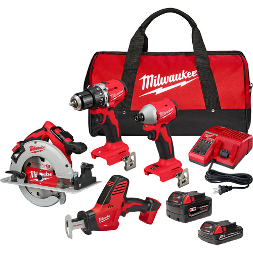 4-Tool Combo Kit, Lithium-Ion, 18 V NTL Industrial