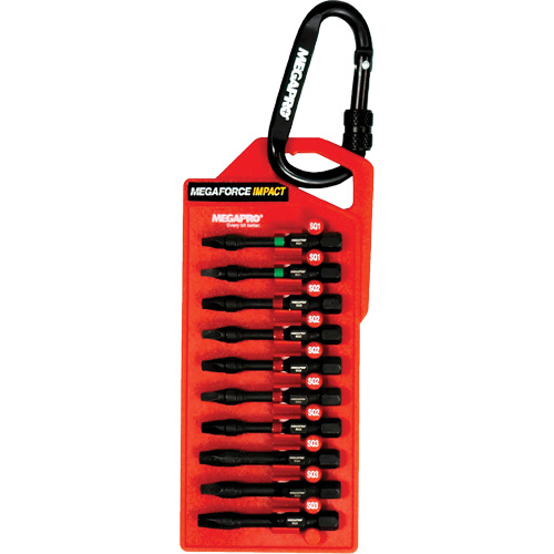 Impact Bit Set, 10 Pcs., Square NTL Industrial