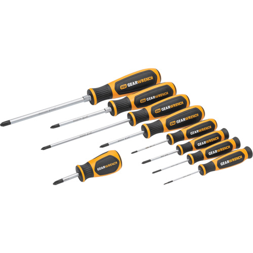 Phillips&reg; Dual Material Screwdriver Set in Foam Storage Tray, 9 Pcs. NTL Industrial