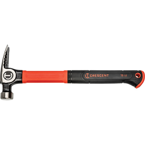 General Purpose Hammer, 16 oz., Fibreglass/Cushion Handle, 14" L NTL Industrial