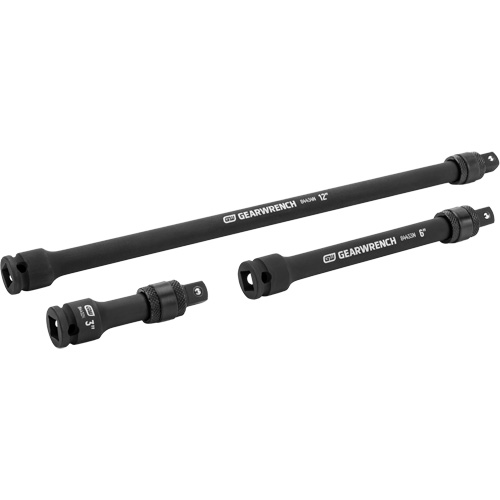 Jeu de rallonges &agrave; chocs verrouillables 3 mcx, Prise de 3/8", Fini Phosphate de mangan&egrave;se, 3 M NTL Industrial