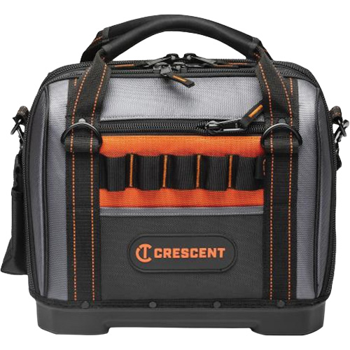 14" Tradesman Closed Top Tool Bag, Polyester, 32 Pockets, Black/Grey NTL Industrial