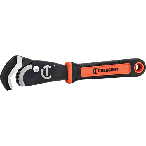 Cl&eacute; bimat&eacute;riau auto-ajustable pour tuyau, Cap des m&acirc;choires 1-1/2", Longueur 12", Fini Oxyde noir, Prise Coussin&eacute;e NTL Industrial