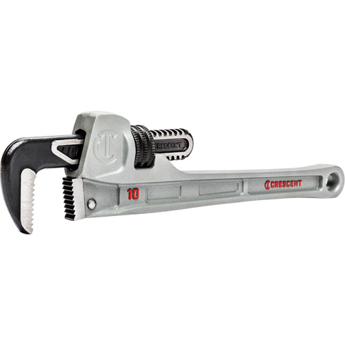 Slim Jaw Pipe Wrench, 1-9/10" Jaw Capacity, 10" Long, Powder Coated Finish, None Handle NTL Industrial