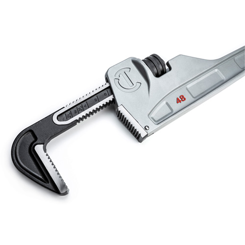 Pipe Wrench, 6" Jaw Capacity, 48" Long, Powder Coated Finish, Non-Ergonomic Handle NTL Industrial