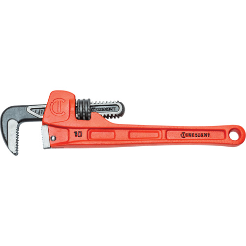 SLIM JAW Pipe Wrench, 1-9/10" Jaw Capacity, 10" Long, Powder Coated Finish, Non-Ergonomic Handle NTL Industrial