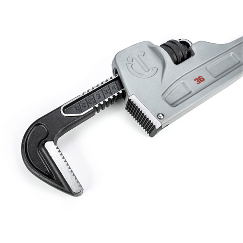 Cl&eacute; &agrave; tuyaux, Cap des m&acirc;choires 5", Longueur 36", Fini Rev&ecirc;tement en poudre, Prise Non-ergonomique NTL Industrial