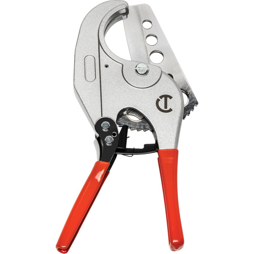 Ratcheting PVC Pipe Cutter with Dipped Grips, 1/4"- 2-3/8" Capacity NTL Industrial