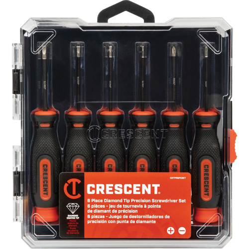 Diamond Tip Precision Screwdriver Set, 6 NTL Industrial