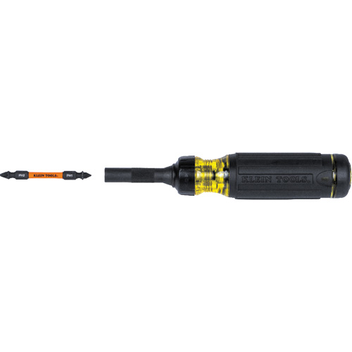 15-in-1 Ratcheting Impact-Rated Multi-Bit Torsion Zone Screwdriver, 9-1/2" L, Cushion Grip Handle NTL Industrial