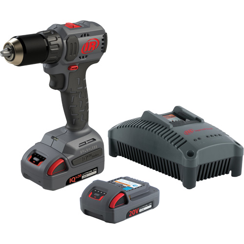Cordless Compact Drill Driver Kit, Lithium-Ion, 20 V, 1/2" Chuck, 37 ft-lbs Torque NTL Industrial