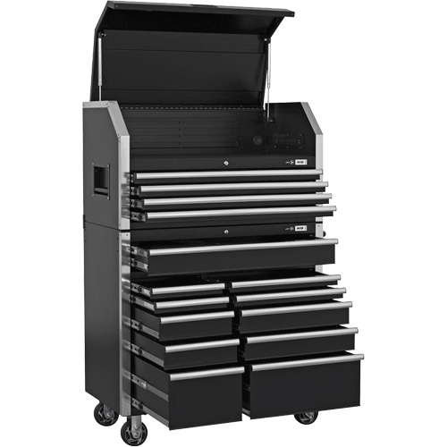 HDCC-4115 HD Series Toolbox Combo, 21-1/2" D x 44-1/5" W x 63-3/10" H, Black NTL Industrial