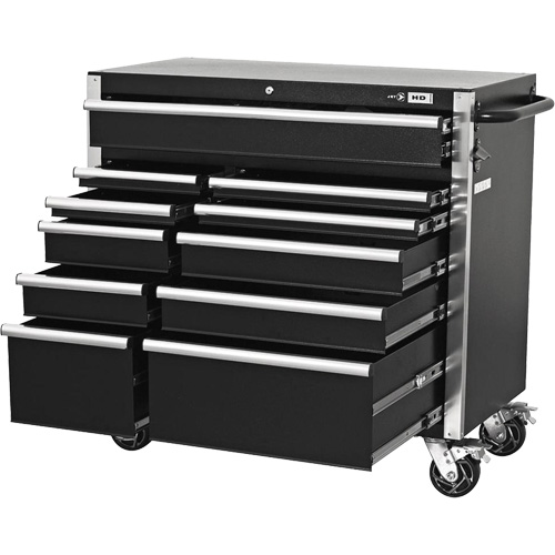 HDCC-4115 HD Series Toolbox Combo, 21-1/2" D x 44-1/5" W x 63-3/10" H, Black NTL Industrial