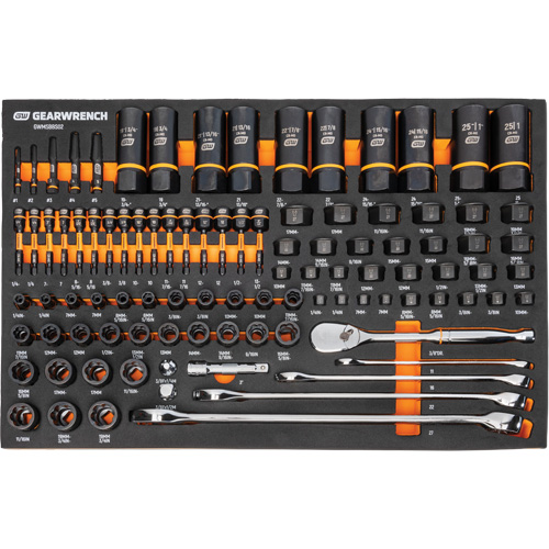 Mechanics Tool Set in Modular Foam Trays with Storage Unit, 247 Pieces NTL Industrial