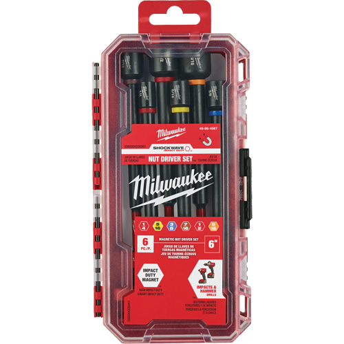 SHOCKWAVE Impact Duty 6" Nut Driver Set, 6 Pcs., Magnetic NTL Industrial
