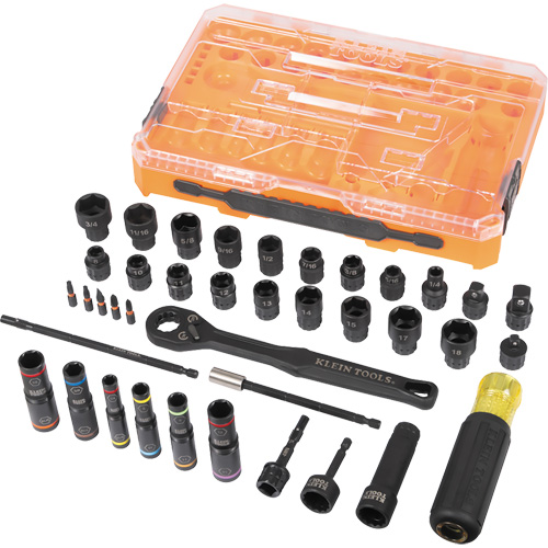 KNECT Complete Impact Pass Through & Flip Socket Set, 39 Pcs, Impact NTL Industrial