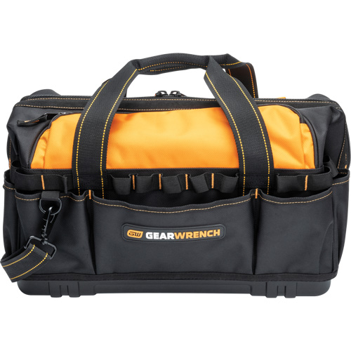 Professional 20" Tool Bag, Nylon, 33 Pockets, Black/Orange NTL Industrial