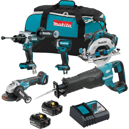 Ensemble de 5 outils sans balai 18V LXT, Lithium-ion, 18 V NTL Industrial