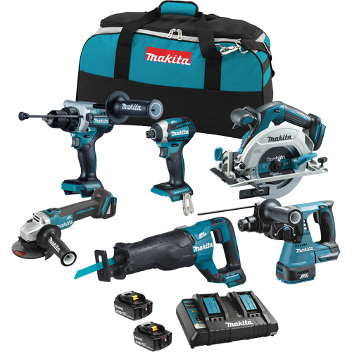 Ensemble 6 outils &agrave; moteur sans balai LXT, Lithium-ion, 18 V NTL Industrial