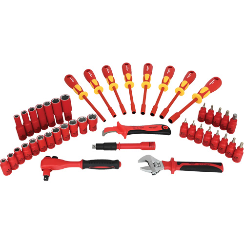 Insulated Socket & Tool Set, 44 Pcs NTL Industrial