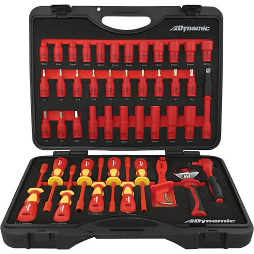 Insulated Socket & Tool Set, 44 Pcs NTL Industrial