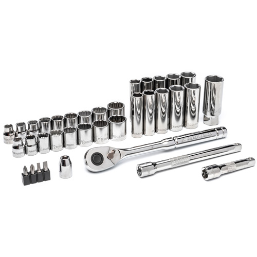 3/8” Drive 72-Tooth, 12-Point Drive Mechanics Tool Set NTL Industrial