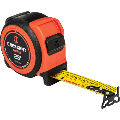 CONTROLTOUCH Engineers Tape Measure, 1-3/16" x 25', SAE Graduations NTL Industrial