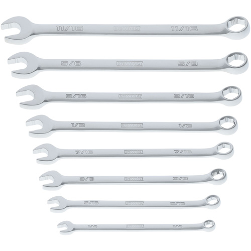 TOUGHSERIES Wrench Set, Combination, 8 Pieces, Imperial NTL Industrial