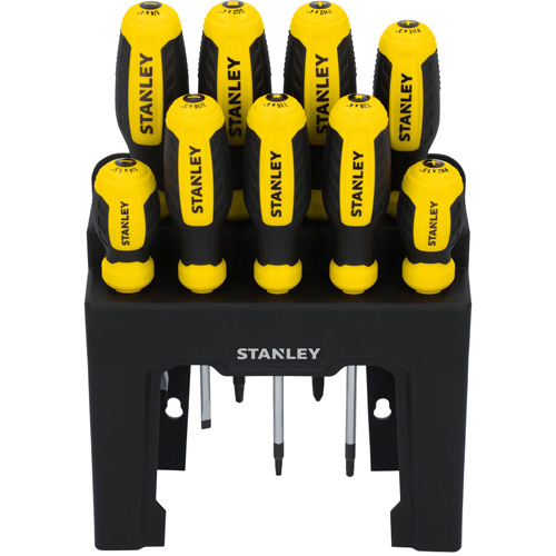 Screwdriver Set with Stand, 9 NTL Industrial