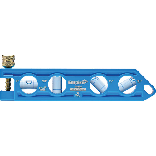 TRUE BLUE&reg; Die Cast Torpedo Level, 6" L, Aluminum, 4 Vials NTL Industrial