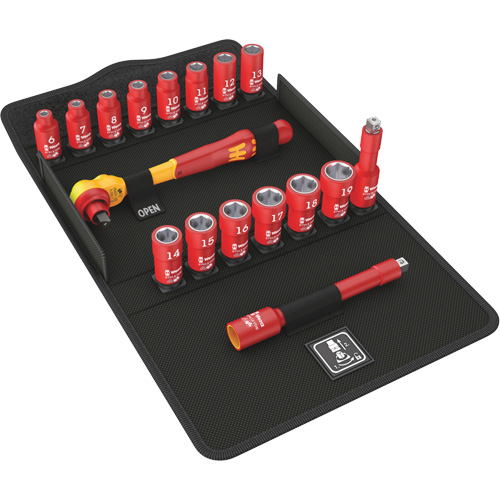 Jeu de cliquets isolants Zyklop 8100 SB VDE 1, 7 Mcx, Prise de 3/8" NTL Industrial