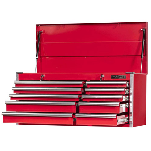 PMC4210 Pro Series Mechanics Chest, 40-3/10" W, 10 Drawers, Red NTL Industrial