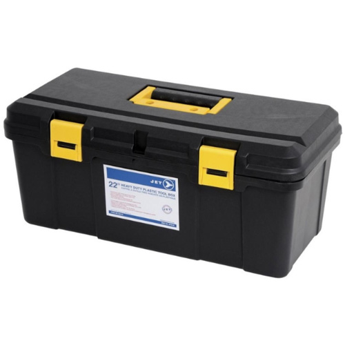 JPTB-22 Plastic Hand Tool Box, 22" W x 10-1/4" D x 9-1/2" H, Black NTL Industrial