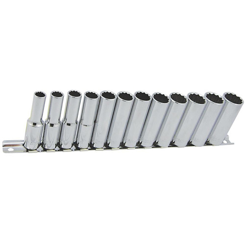 SS3812DM-12 12-Point Metric Socket Set, 12 Pcs, 3/8" Drive Size, Deep NTL Industrial