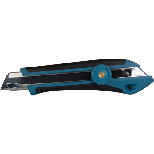 Couteau professionnel de 18 mm, Acier inoxydable, Robuste, Prise en Caoutchouc NTL Industrial