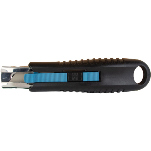 Couteau de s&eacute;curit&eacute; r&eacute;tractable standard, Acier inoxydable, Prise en Caoutchouc NTL Industrial