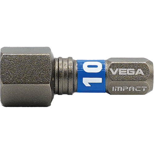 Impactech&reg; Insert Bit, Hex, 10 mm, 1/4" Drive NTL Industrial
