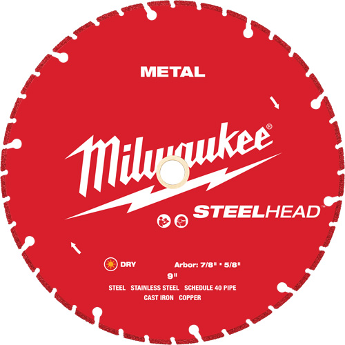 STEELHEAD Cutting Diamond Blade, 9", Metal Use NTL Industrial