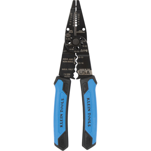Long Nose Multi-Purpose Wire Stripper, 8-1/4" L, 10 - 20/12 - 22 AWG NTL Industrial
