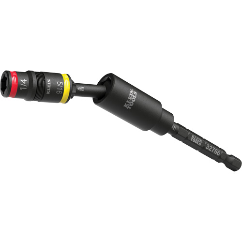 Impact Flip Socket With Swivel Adapter, Hex, 1/4" Drive, 3 Pcs NTL Industrial