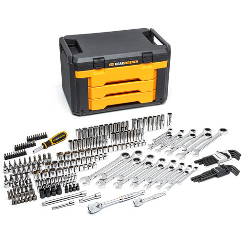Mechanics Tool Set in 3 Drawer Storage Box NTL Industrial