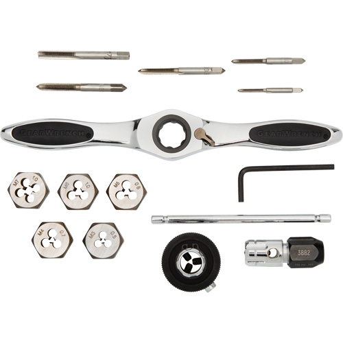 Metric Ratcheting Tap & Die Set, 15 Pieces NTL Industrial