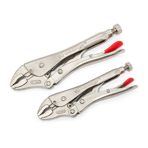 Curved Jaw Locking Pliers with Wire Cutter Set, 2 Pieces NTL Industrial