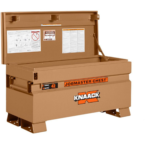 Model 42 Jobsite Chest with Padlock, 42" x 19" x 23-3/8", Steel, Tan NTL Industrial